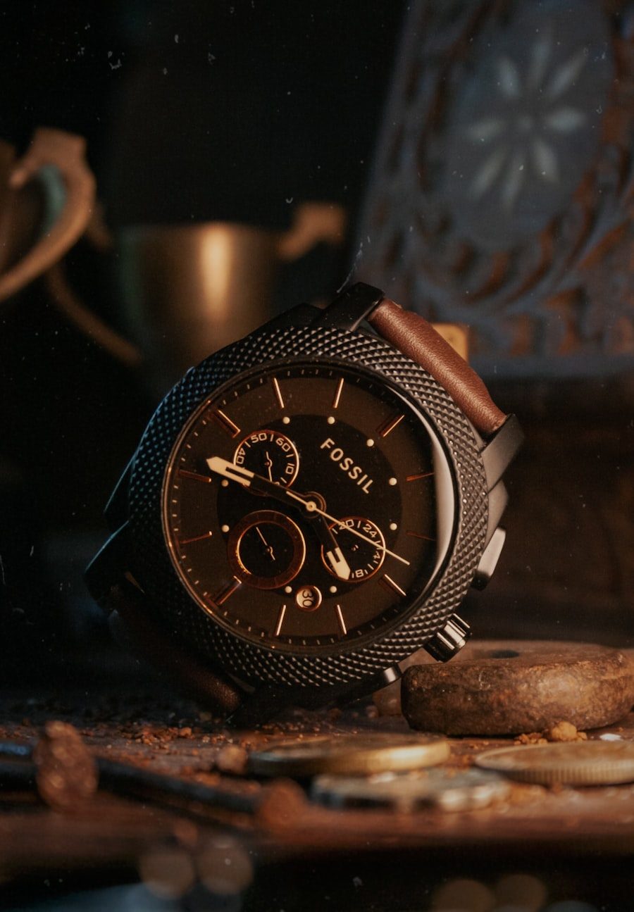 Fossil Grant Chronograph, curea piele maro